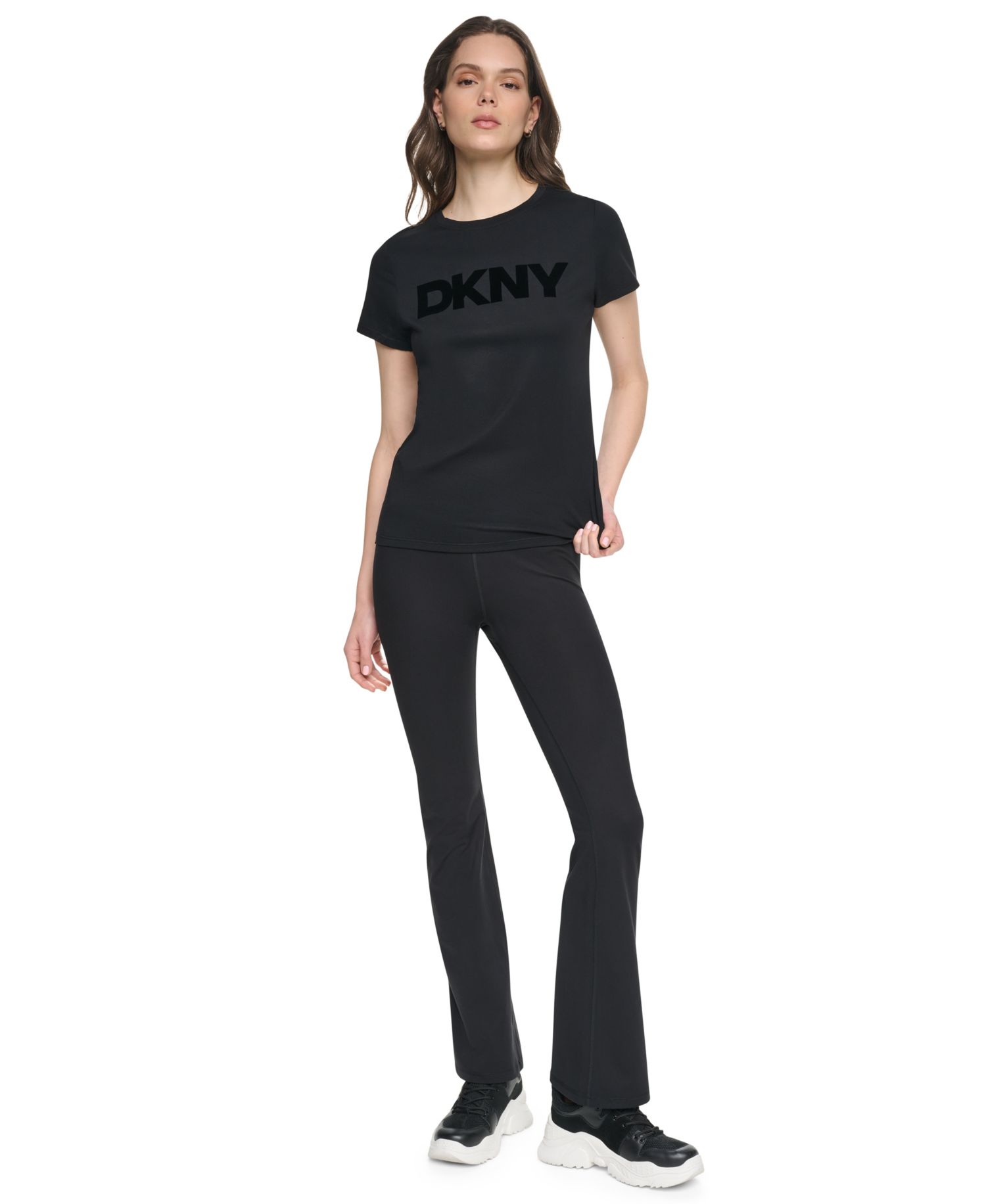 Women's Flocked Logo Crewneck T-Shirt