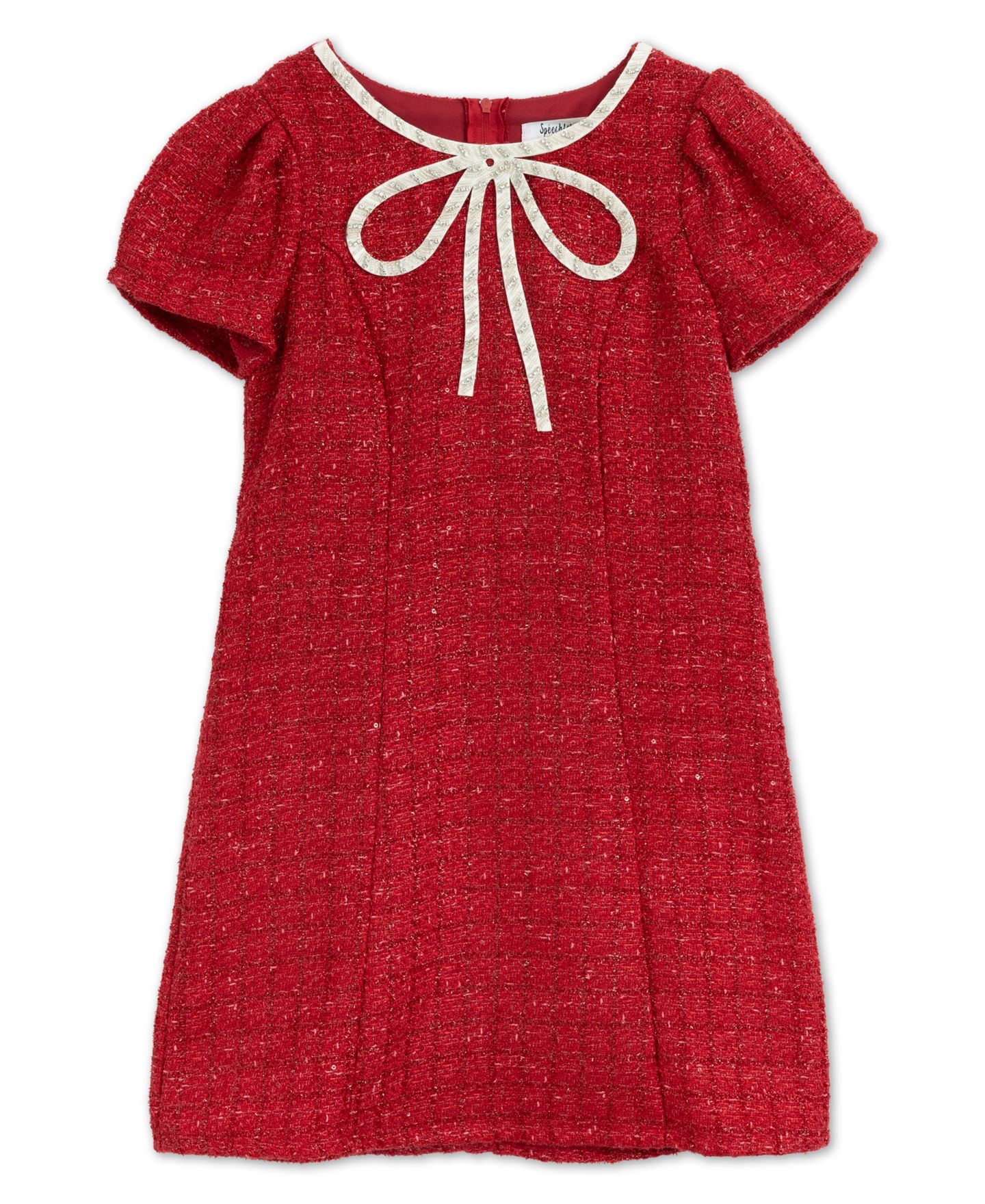 Платье Speechless Knee Length Short-Sleeve Dress для девочек, цвет: Тёмный красный — фото 2