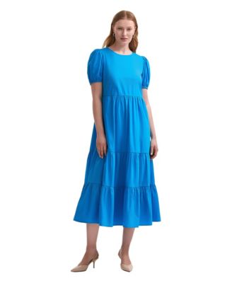 Women's Genevive Tiered Short-Sleeve Midi Dress