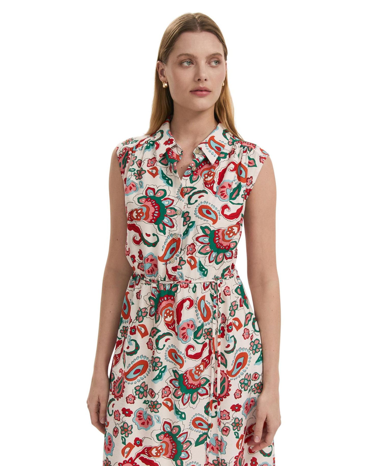 Women's Alida Floral-Print Collared Midi Shirt Dress