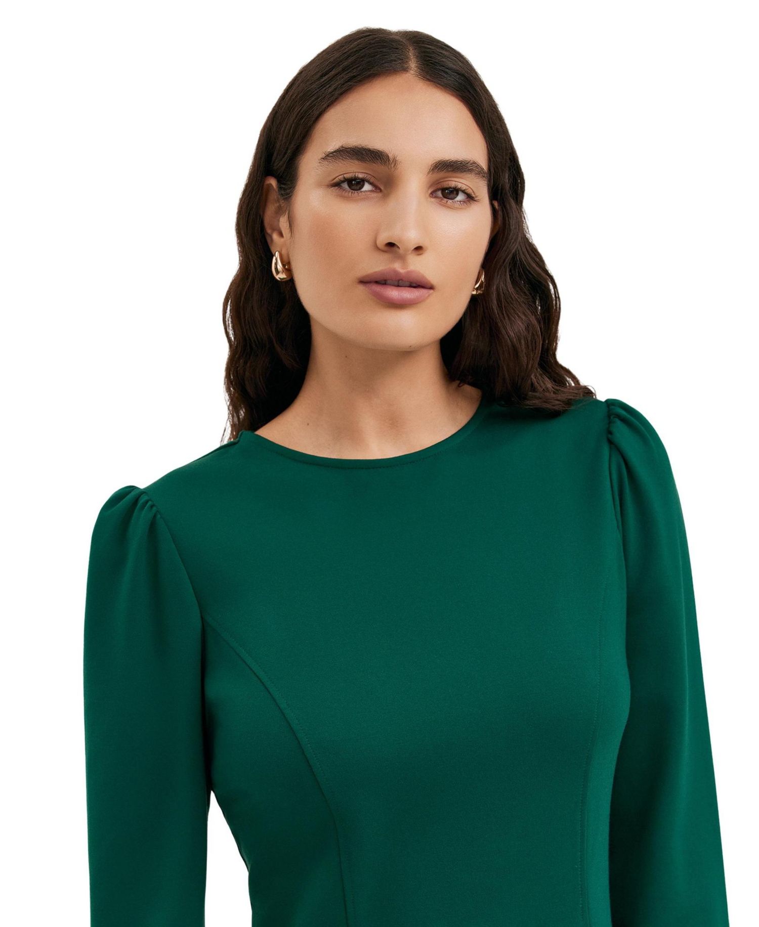 Women's Eva A-Line Long-Sleeve Knee-Length Dress