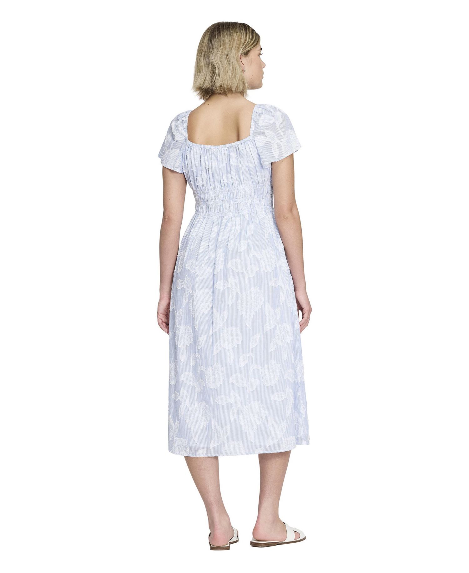 Women's Maia Short-Sleeve Square-Neck Dress with Pockets