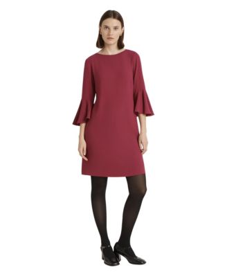 Women's Izzy Rich Crepe Long Sleeve Short Dress