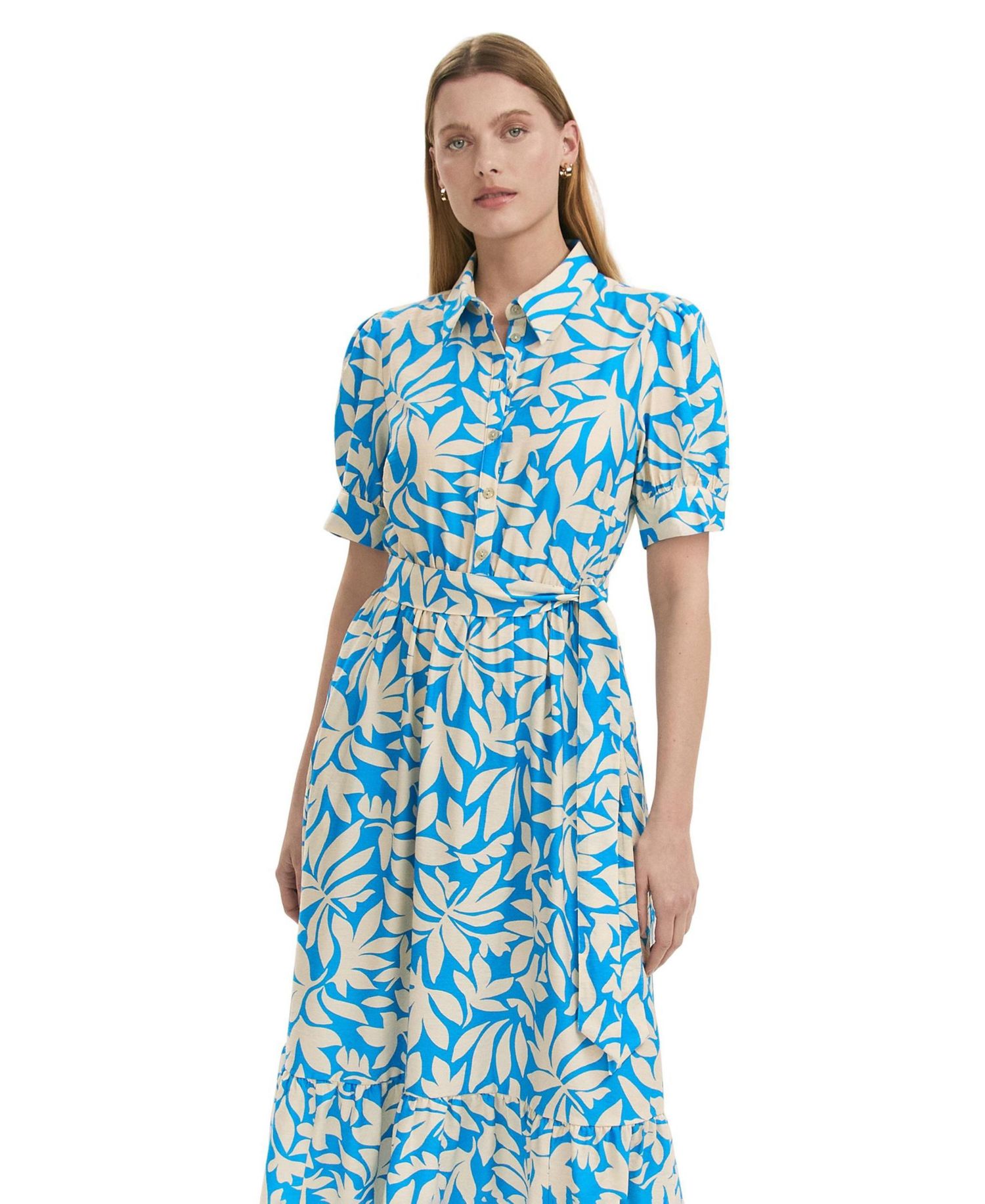 Women's Liana Floral-Print Tiered Midi Dress