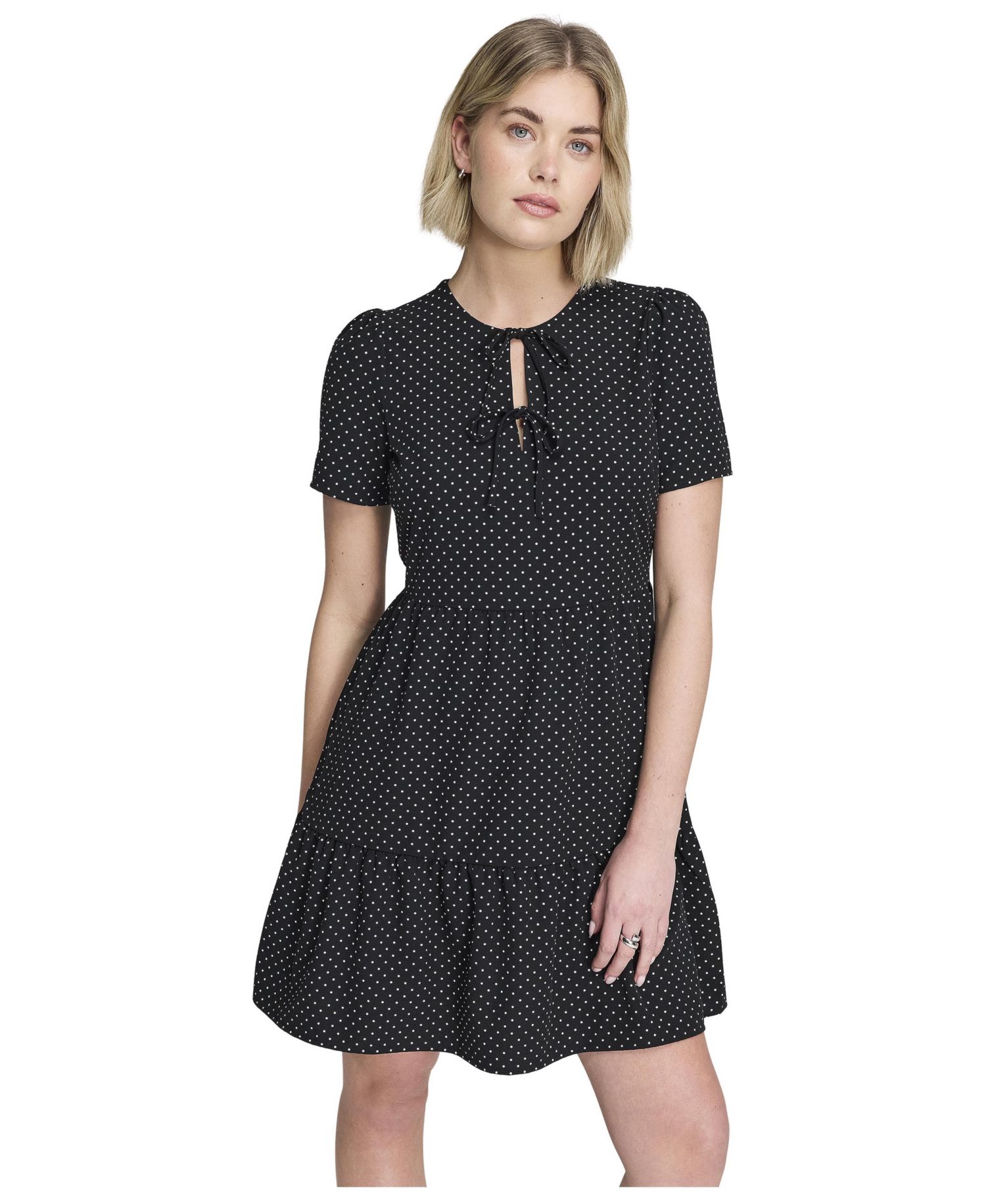 Women's Lola Tie-Front Tiered Short Dress