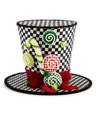 Check It Out Top Hat Fabric Tree Topper