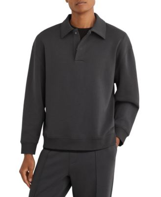 Men's Brooks Relaxed-Fit Stretch Cotton-Modal Blend Polo Sweatshirt