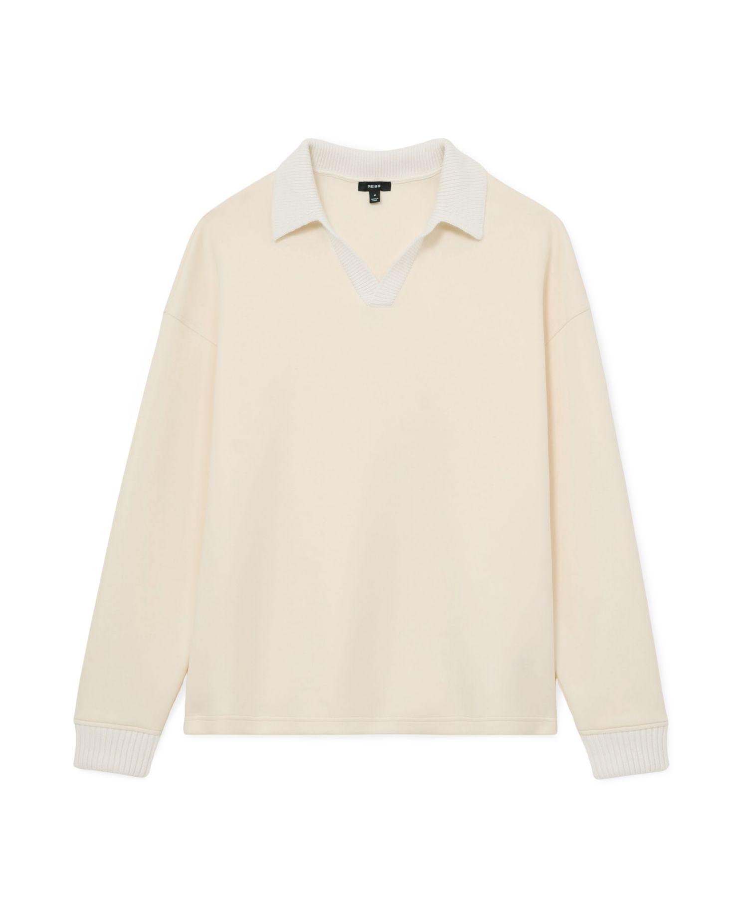 Men's Beaton Premium Interlock Cotton-Blend Dropped-Shoulder Open-Collar Sweatshirt