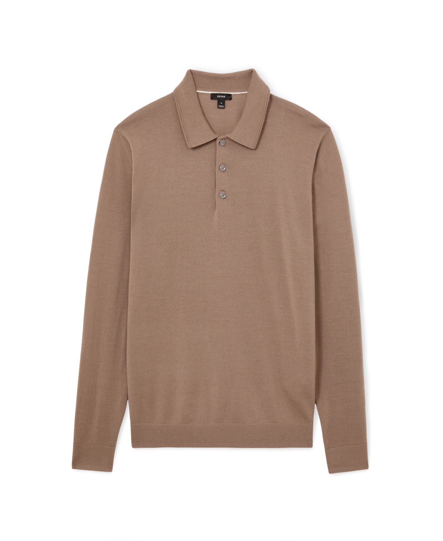 Men's Trafford Slim-Fit Long-Sleeve Merino Wool Polo Shirt