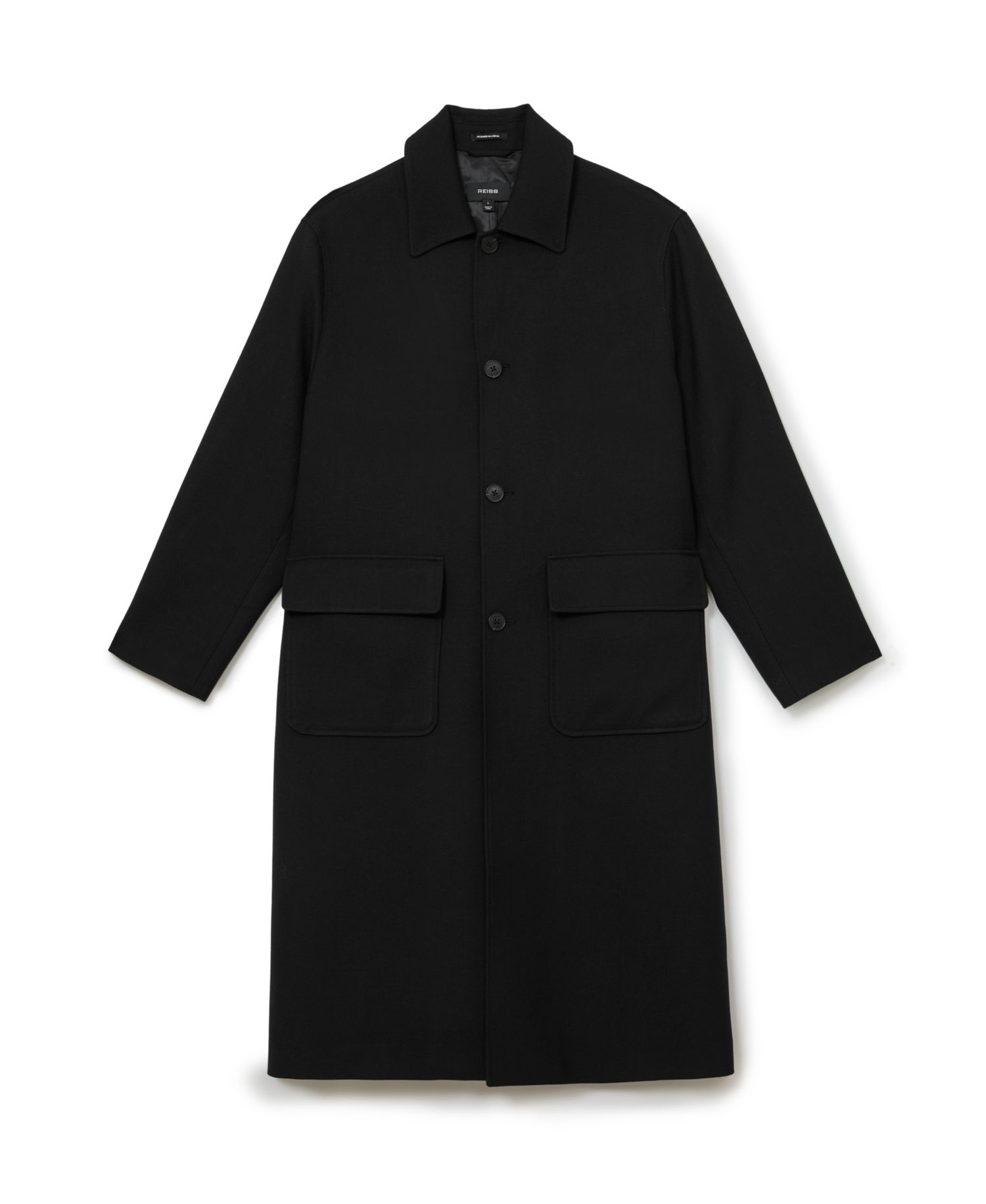 Men's Clyde Wool-Blend Twill Single-Breasted Overcoat