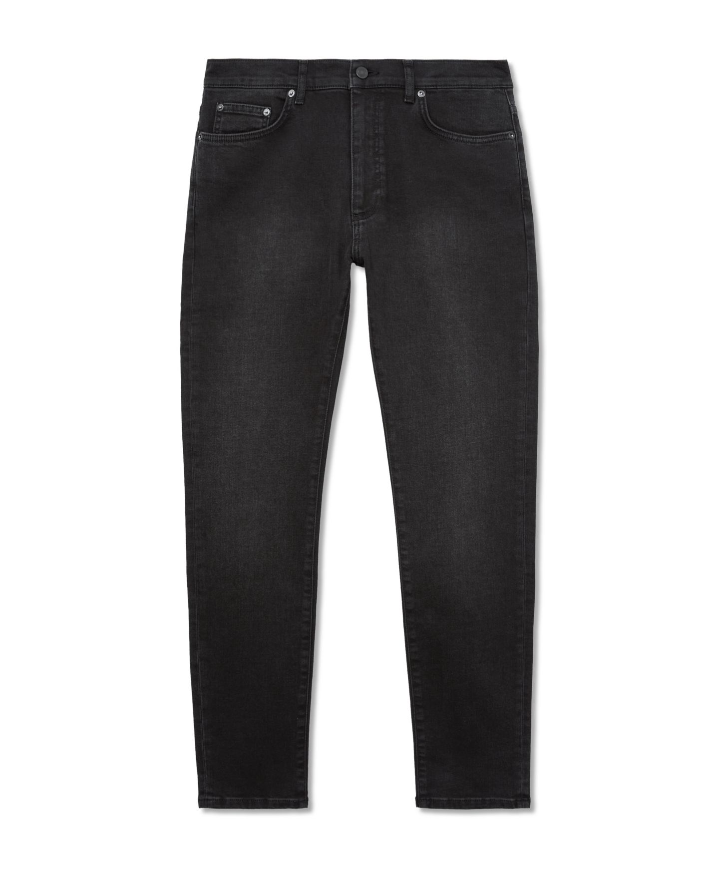 Мужские джинсы REISS Wall Slim-Fit Dark-Wash Denim Jeans, цвет: Чёрный — фото 5