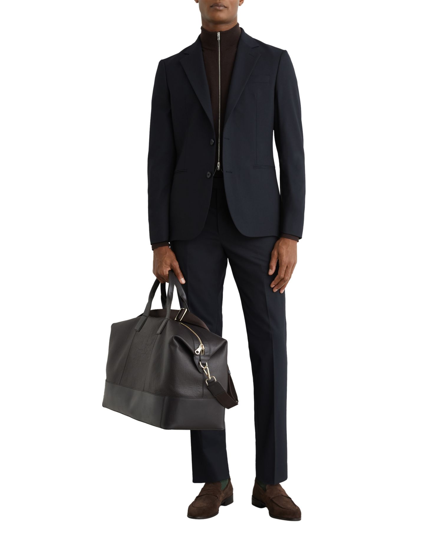 Men's Graduate Tailored-Fit Flat-Front Suit Pants