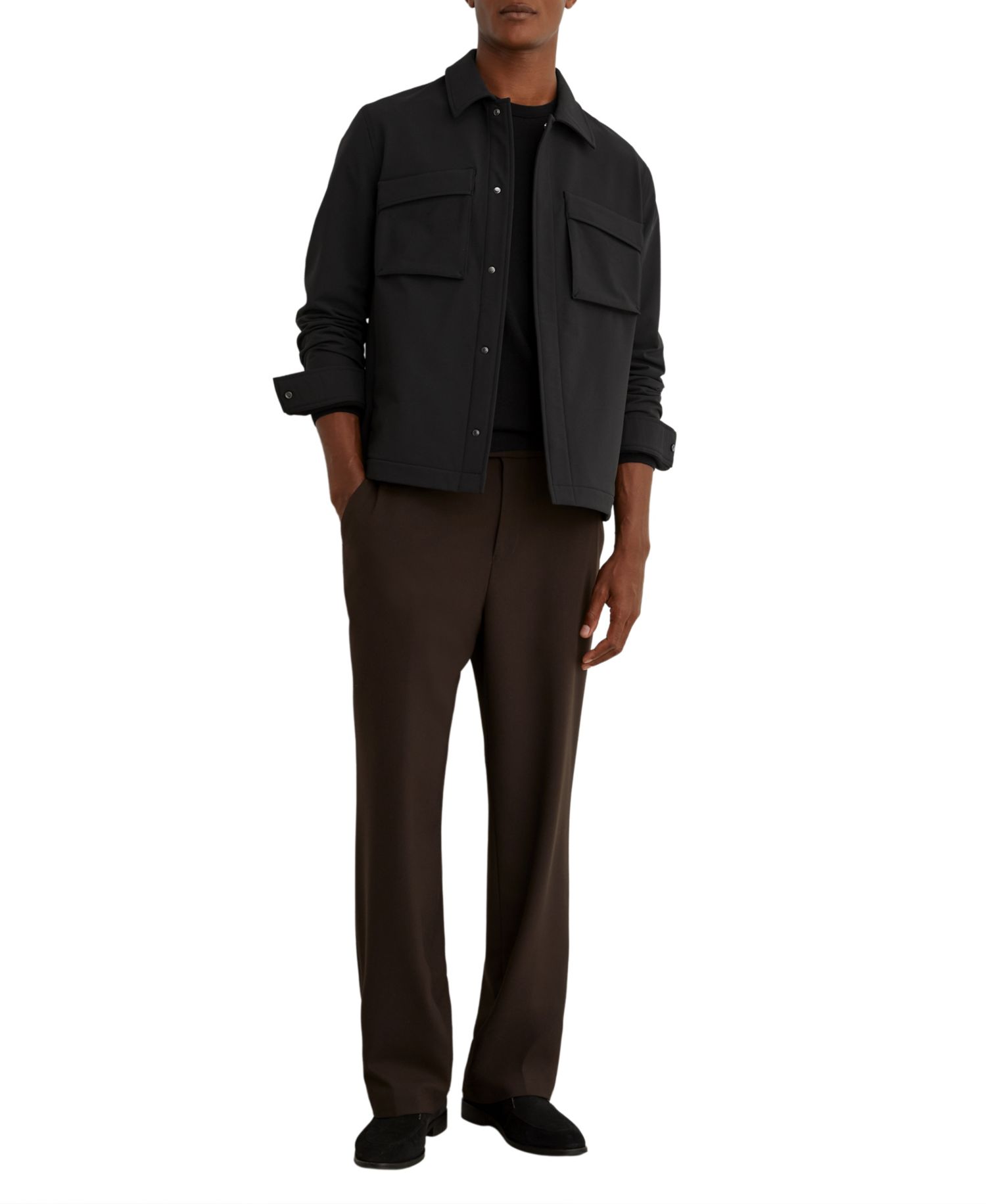 Men's Divide Utilitarian Soft-Fleece Lined Twin-Pocket Overshirt