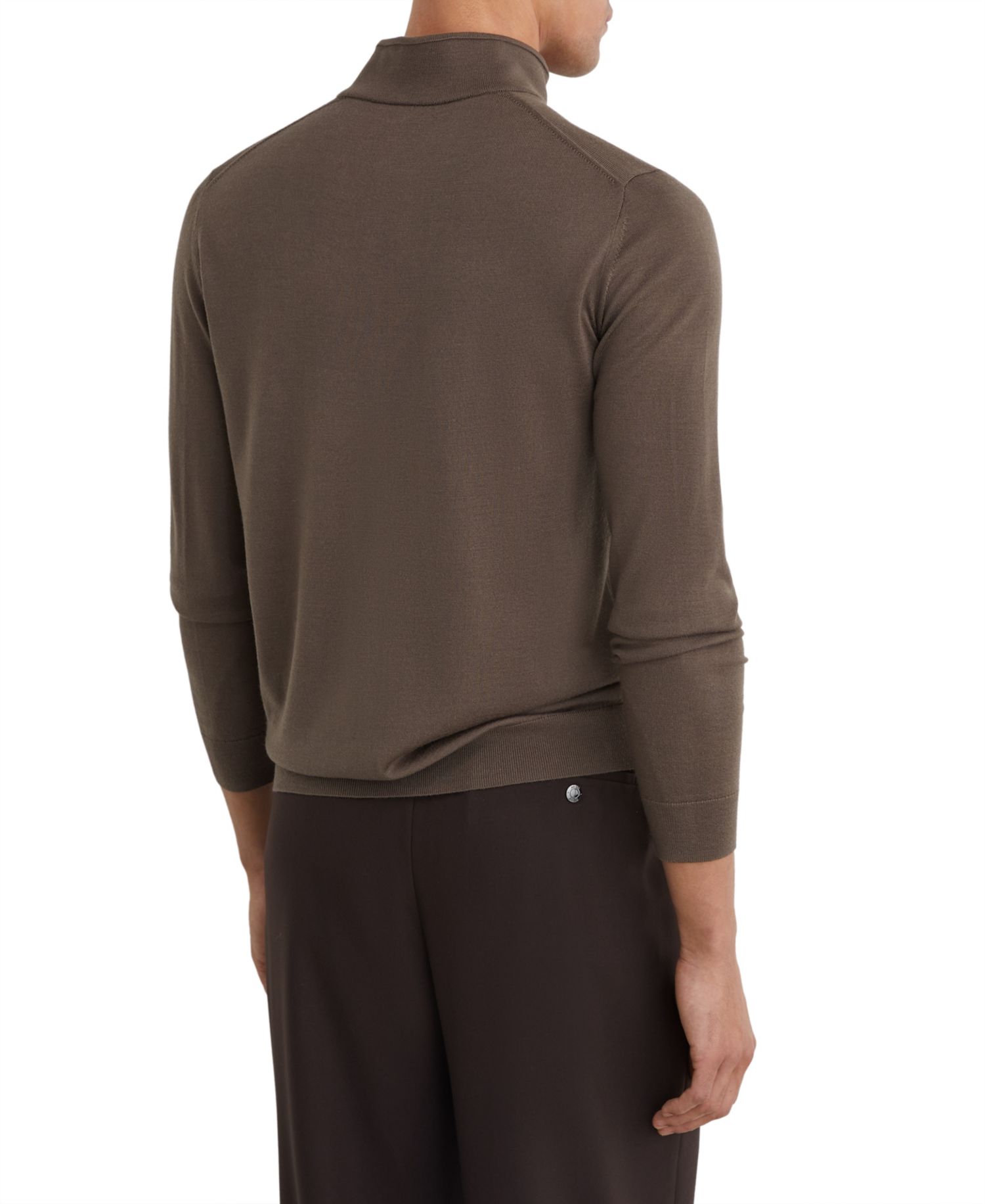 Men's Farnham Merino Wool Slim-Fit Funnel-Neck Half-Button Jumper Sweater