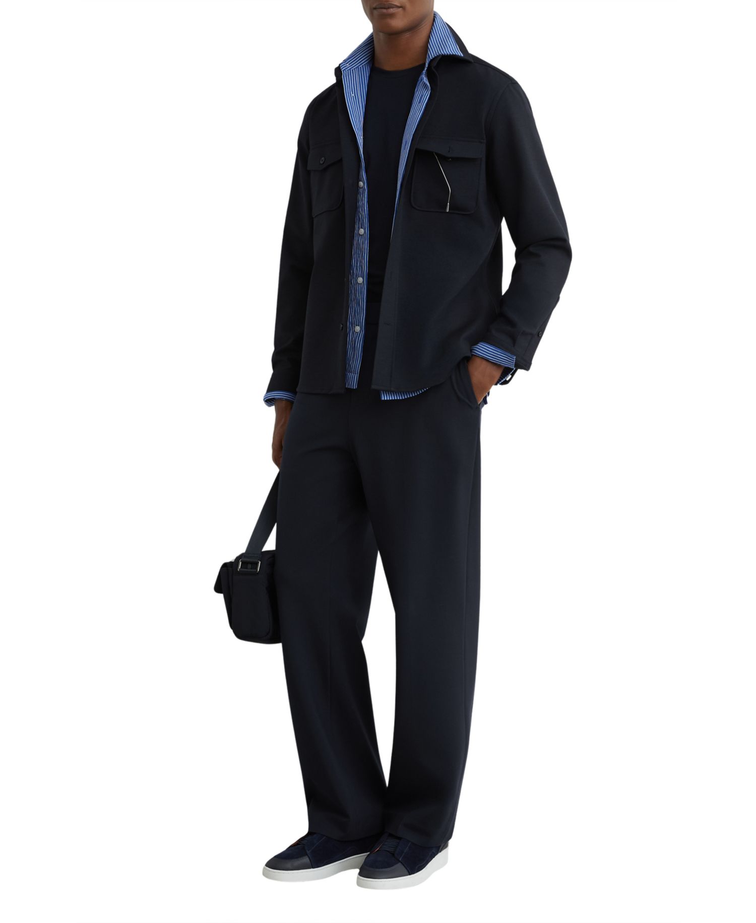 Men's Found Wide-Leg Relaxed-Fit Stretch Pants