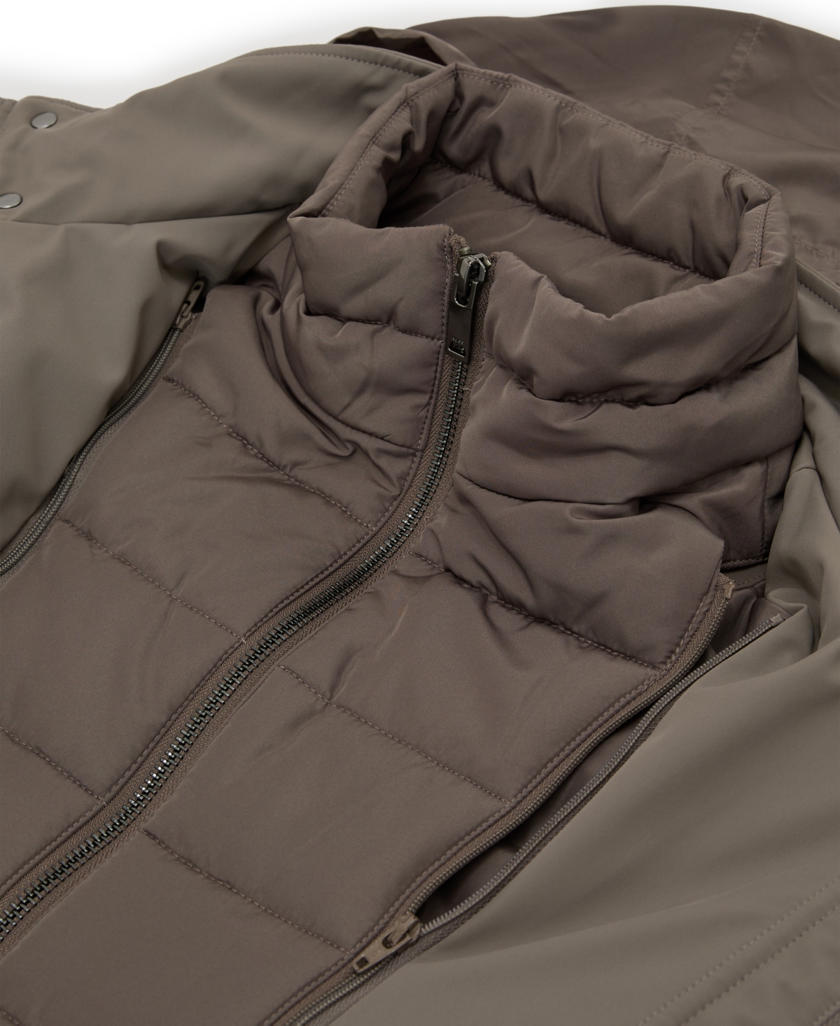 Reiss Men's Glick Hooded Removable Gilet Four-Pocket Jacket