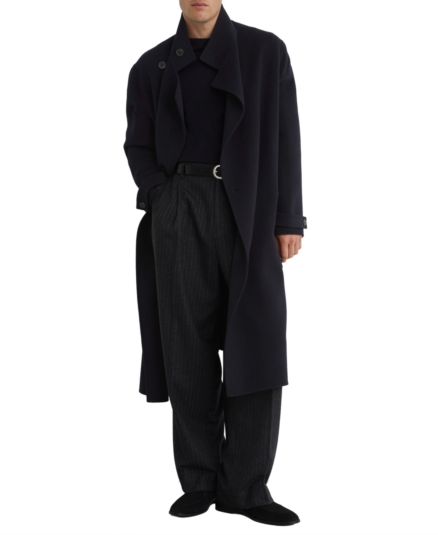 Men's Selation Wool-Blend Blindseam Belted Overcoat