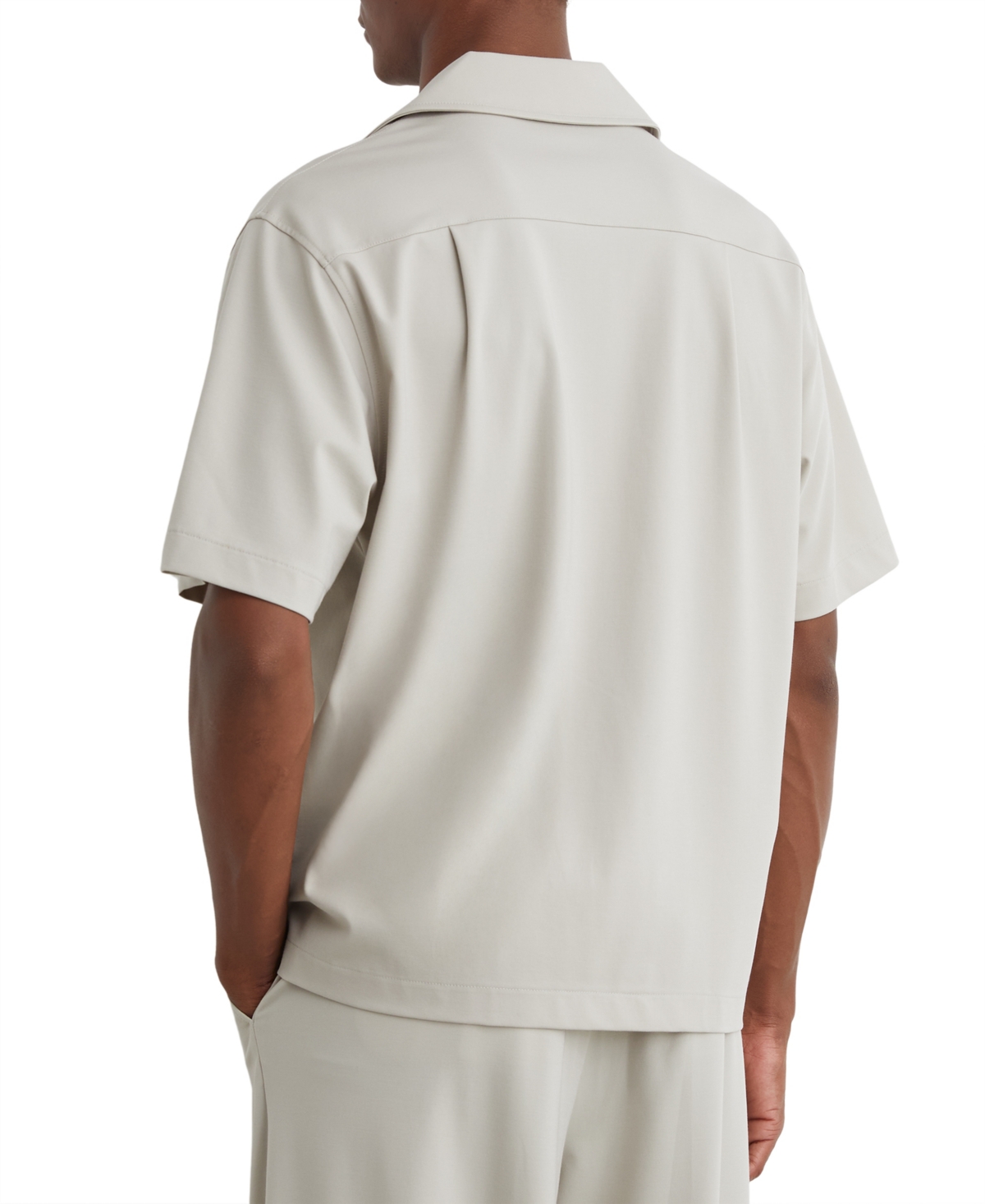Reiss Men's Russo Stretch Cuban-Collar Short-Sleeve Shirt