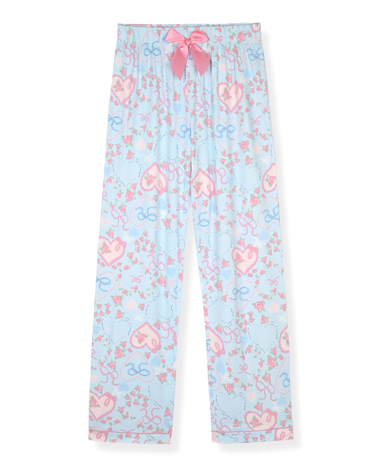 Girls' 7-16 Milky Print Coat Pajama with matching Scrunchie, 3-Piece Set
