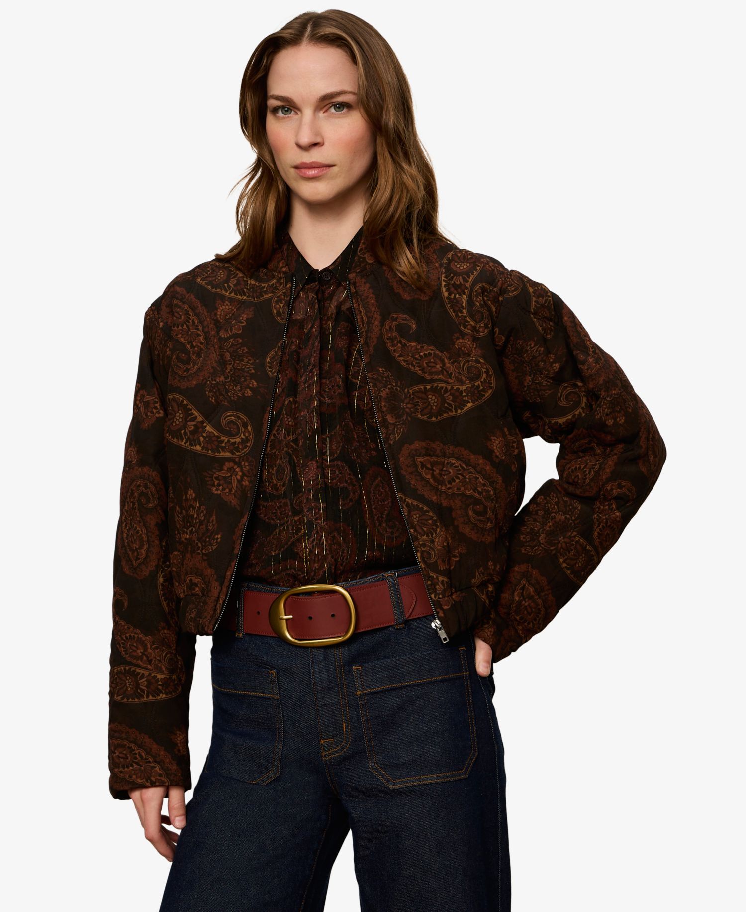 Women's Empress Quilted-Paisley Bomber