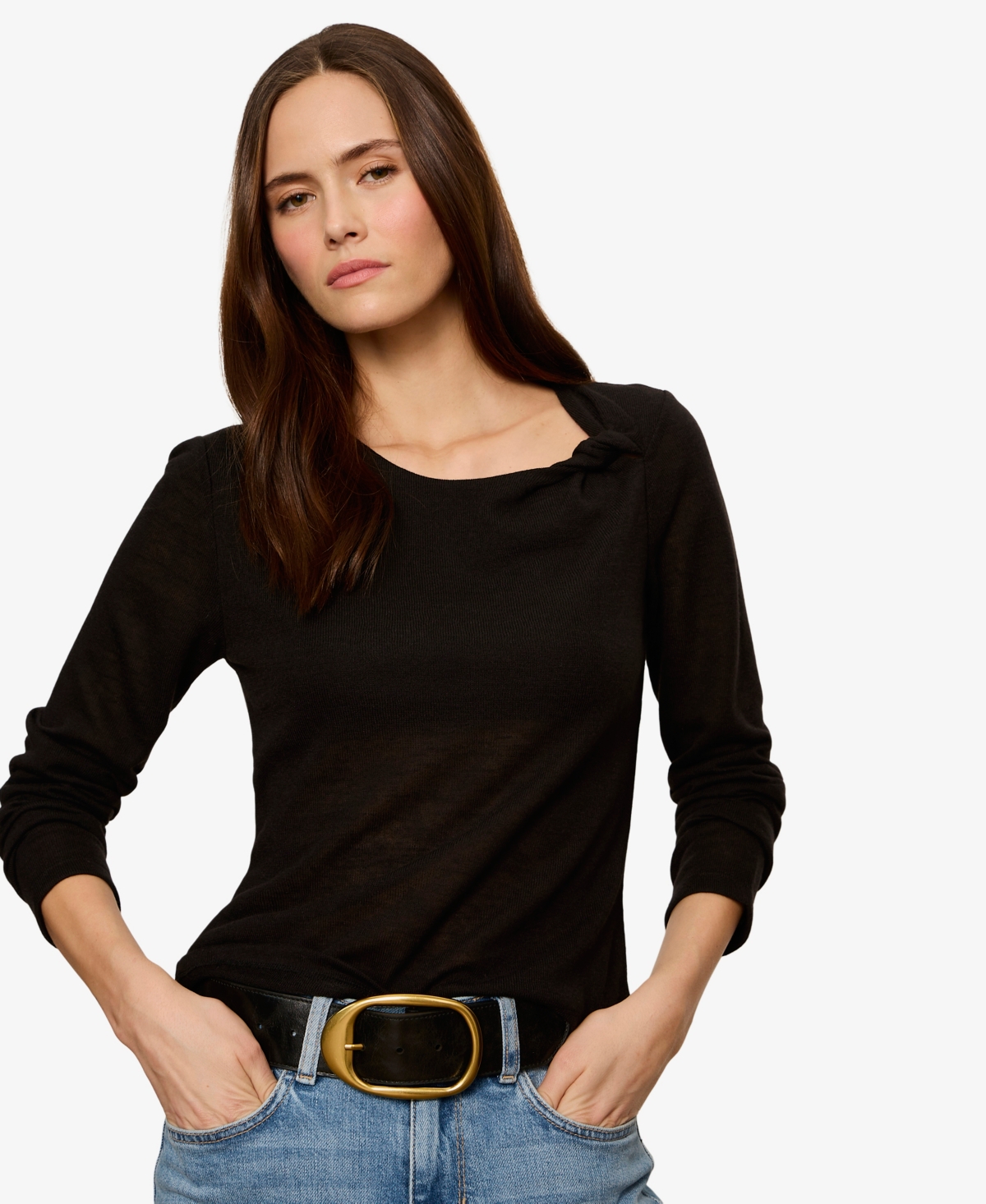 Sanctuary Women's Suki Long-Sleeve Twist T-Shirt