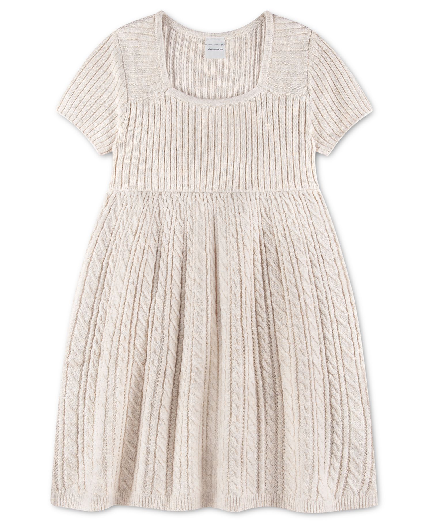 Girls' 5-16 Short-Sleeve Babydoll Short-Sleeve Sweater Dress