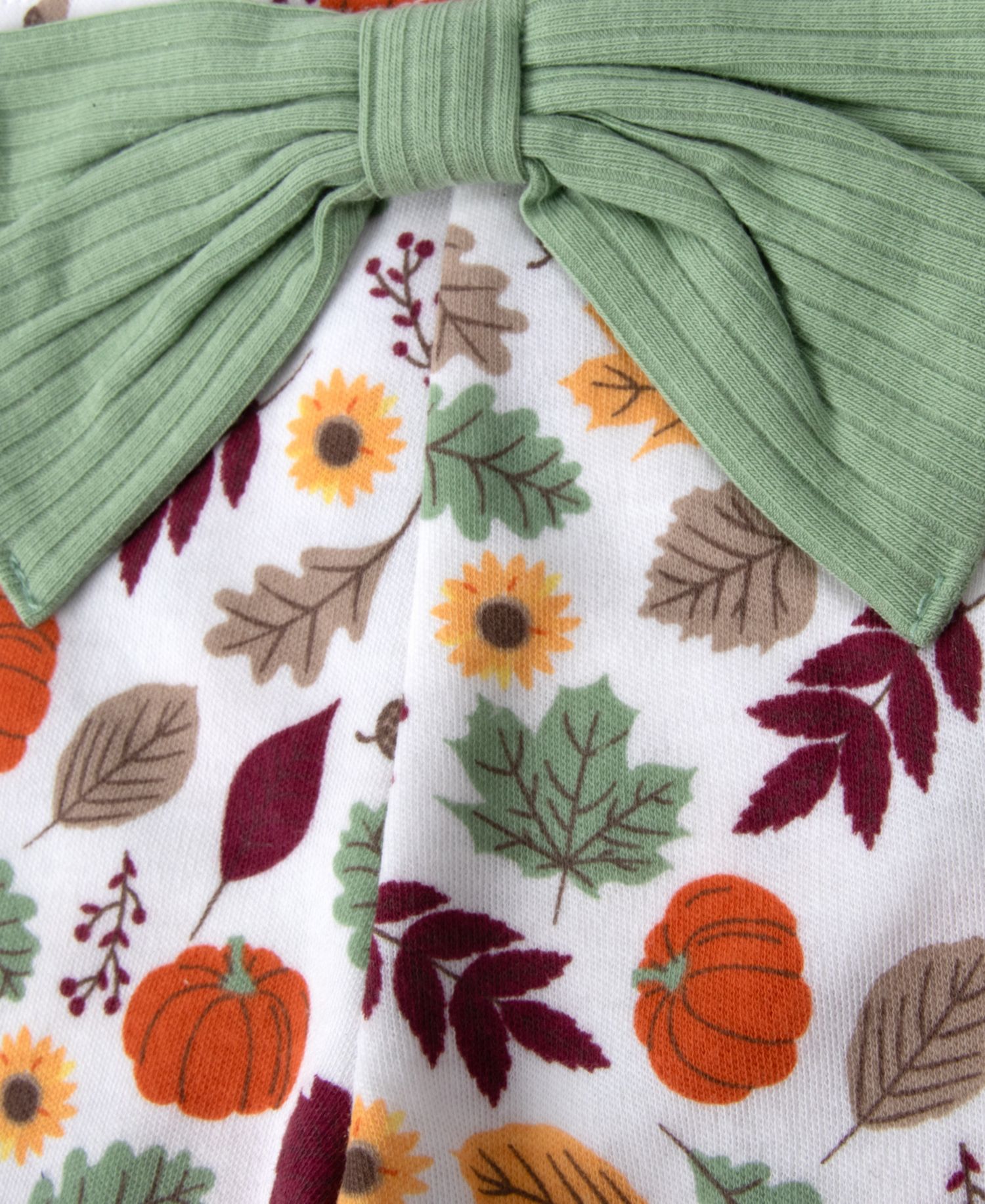 Girls' 0-5T Thankful Long-Sleeve Ribbed Thanksgiving 4-Piece Set