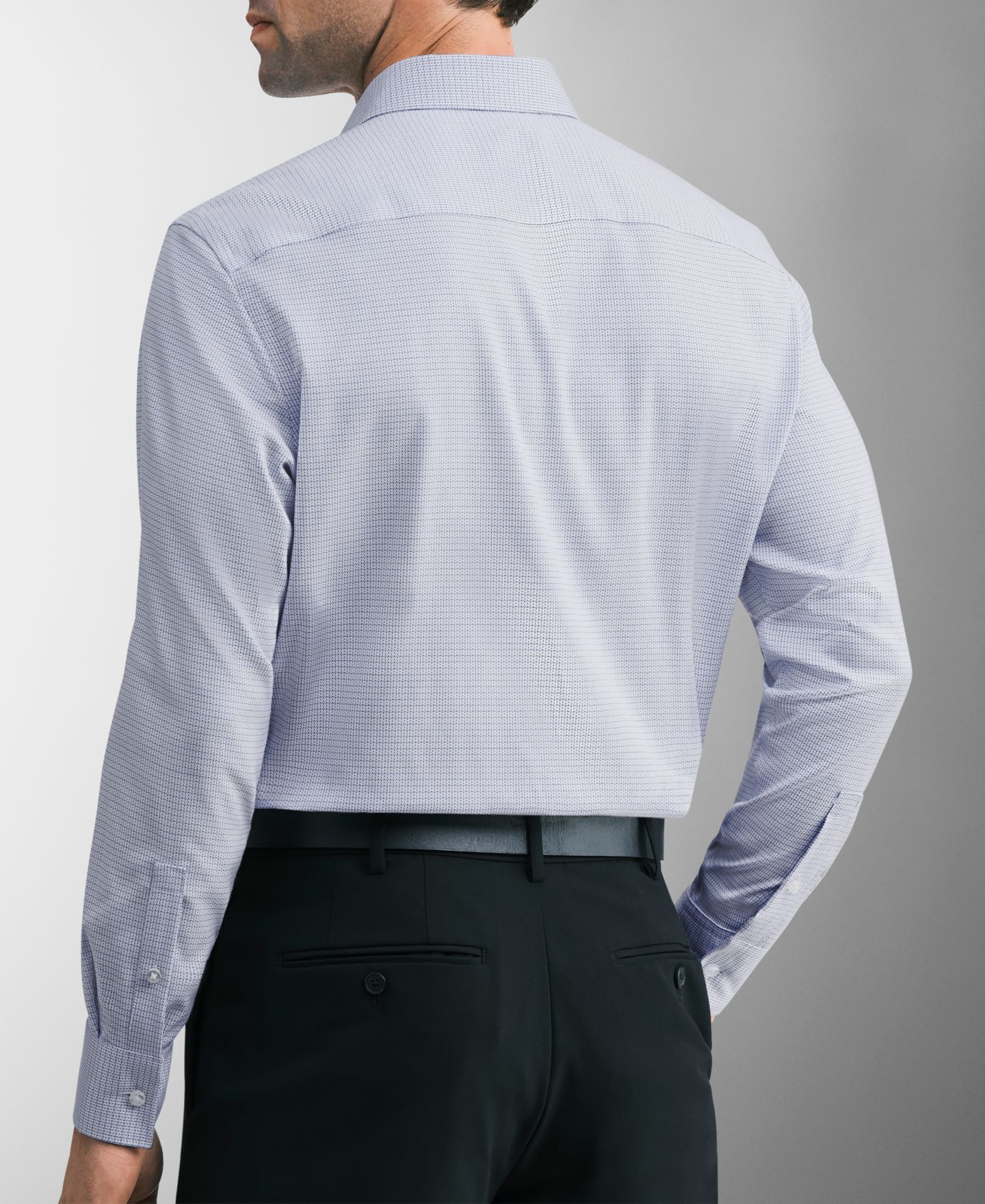 Мужская рубашка Calvin Klein Refined Cotton Stretch, цвет: Синий — фото 2