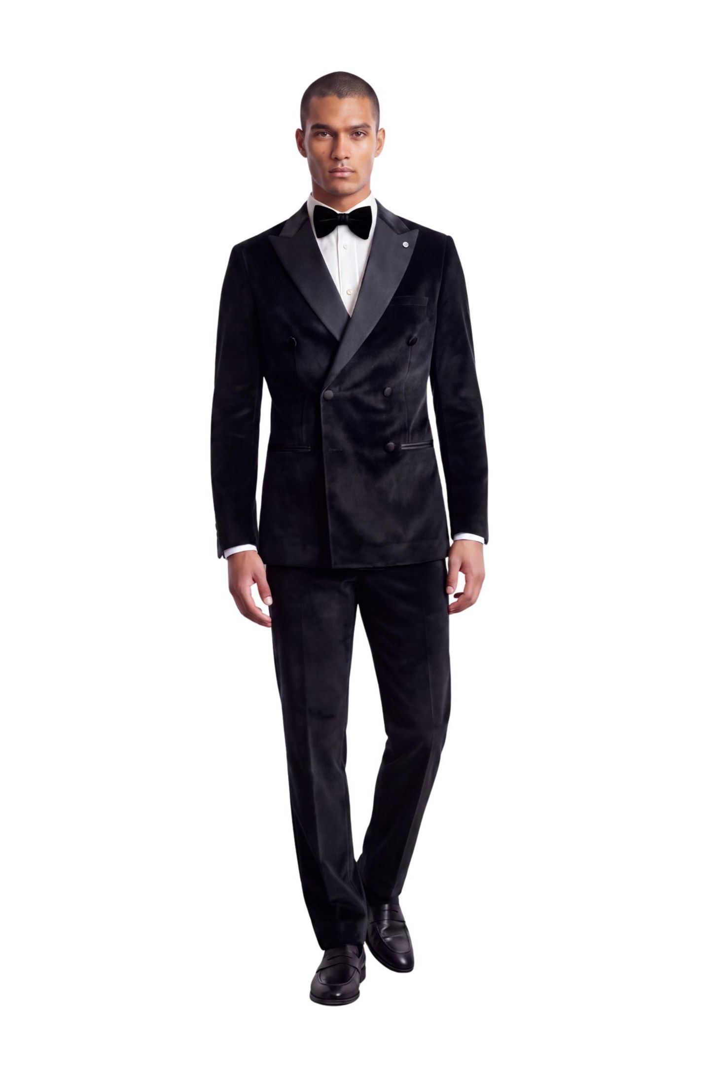 Мужские брюки Twisted Tailor Stallone Slim-Fit Velvet Tux Trouser, цвет: Чёрный — фото 2