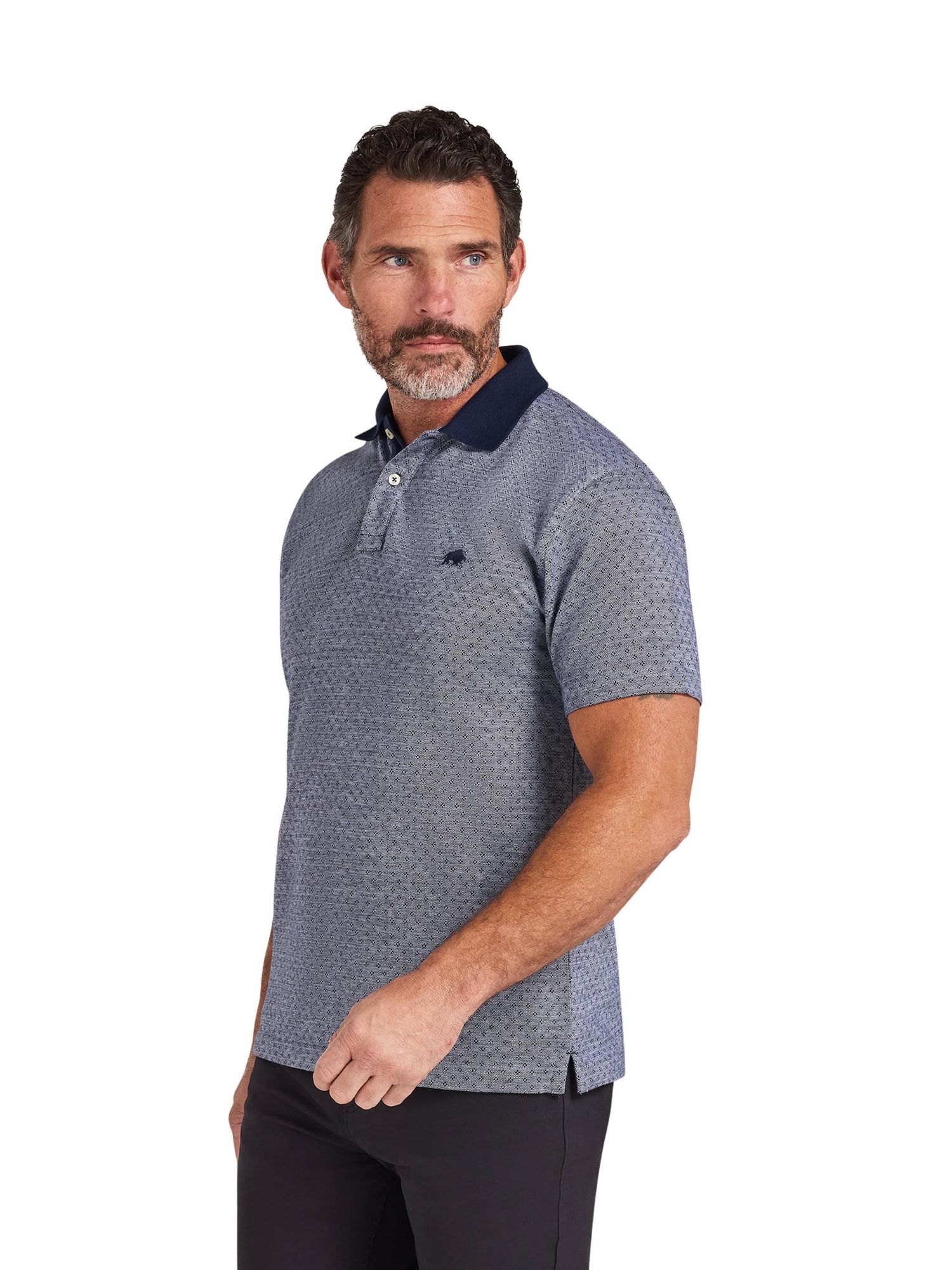 Men's Big & Tall Short-Sleeve Dobby Jersey Polo Shirt