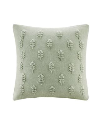 Ave Botanical Cotton Decorative Pillow Cover, 20" x 20"