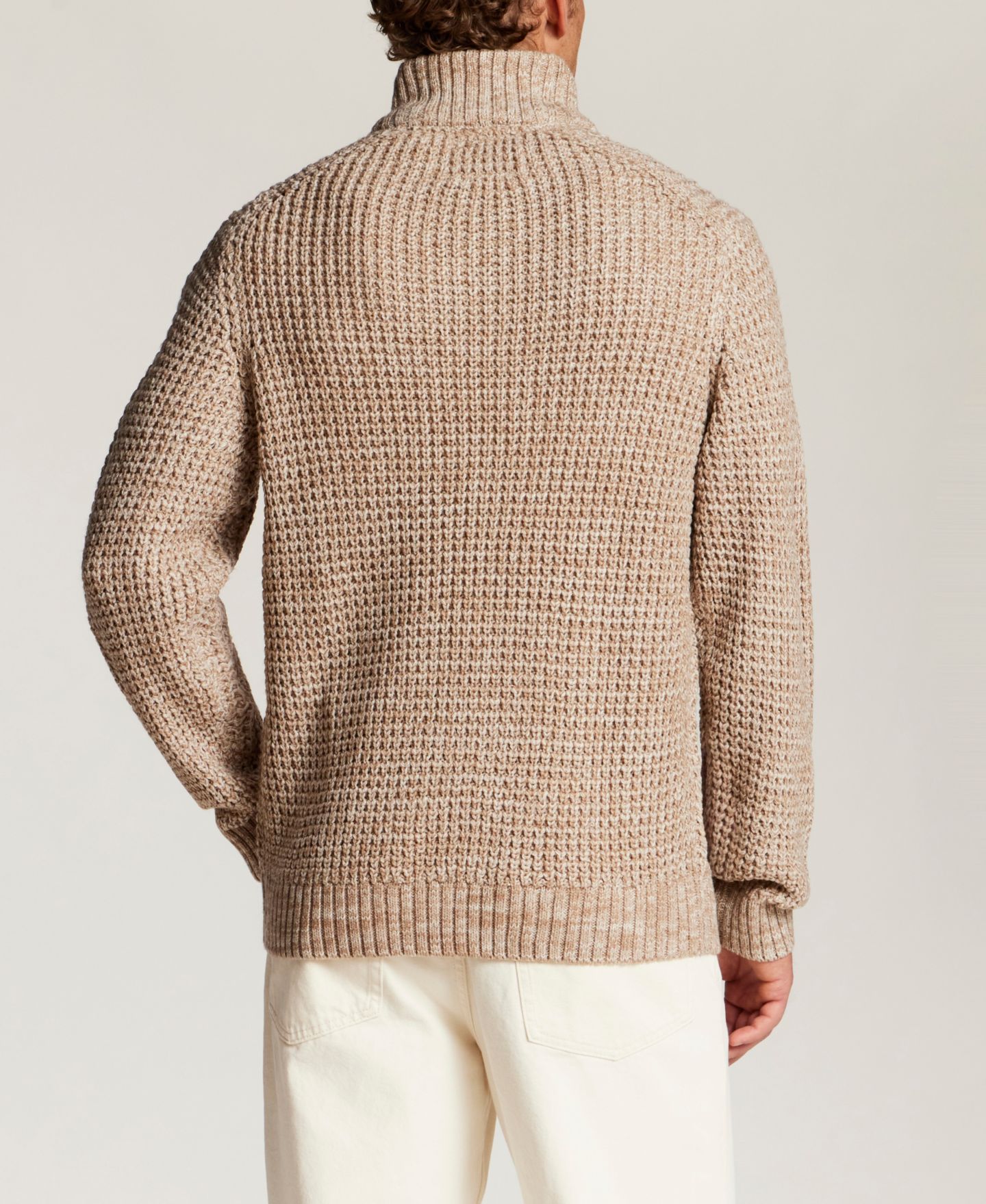 Мужской свитер Weatherproof Vintage Textured Mixy Mockneck, цвет: Бежевый — фото 4