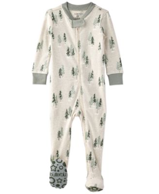 Baby Boys' and Baby Girls' Festive Holiday Print Footed Pajama