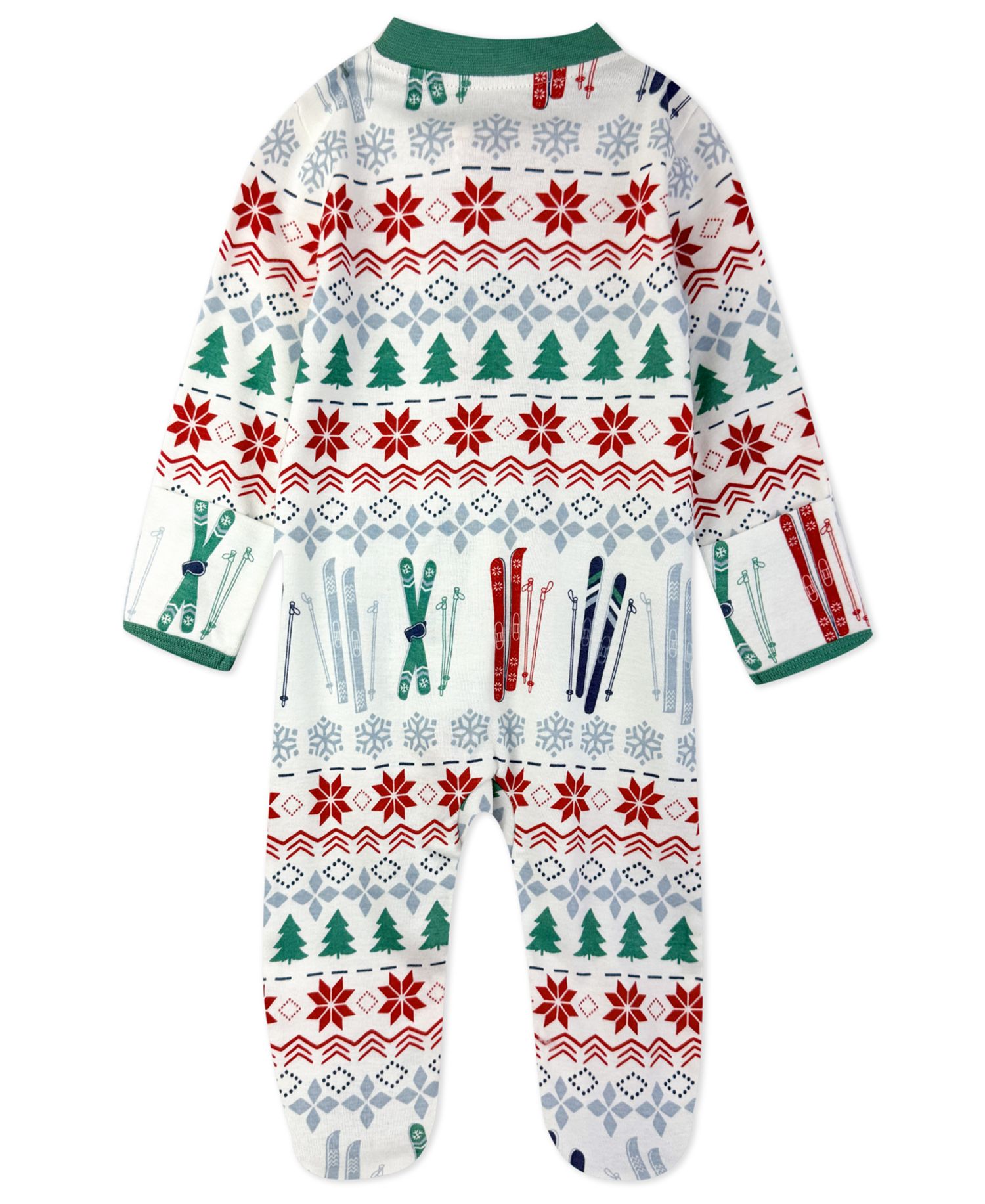 Baby Boys' and Baby Girls' Festive Holiday Print Footed Sleep and Play