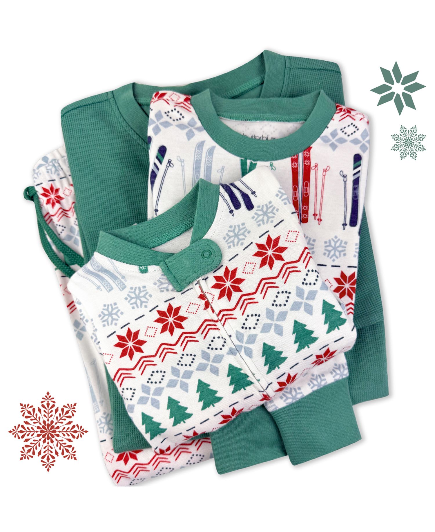 Girls' Long-Sleeve Cotton Henley Pajama, 2-Piece Set