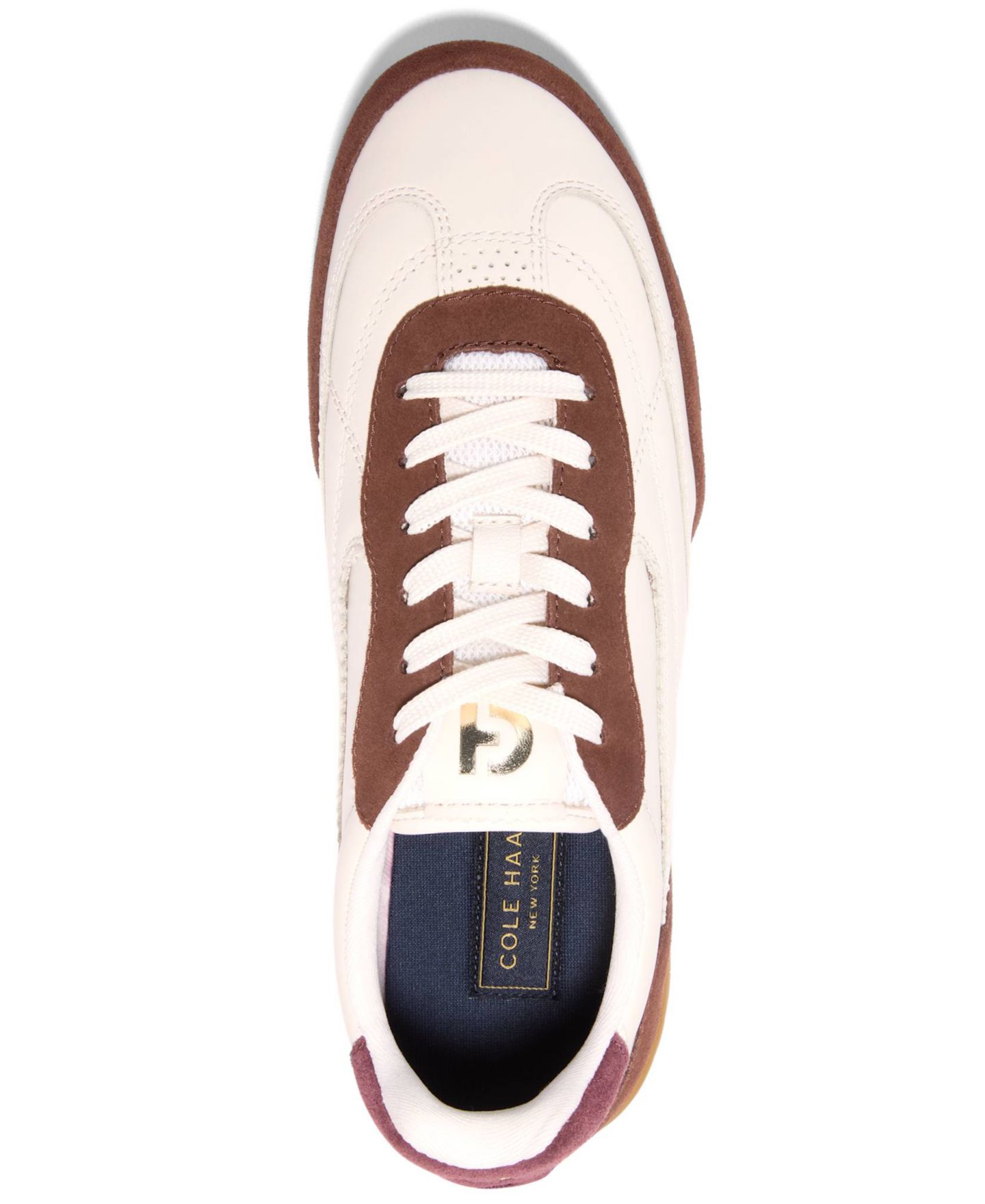 Женские кроссовки Cole Haan GrandPrø Turf 2.0 Lace-Up, цвет: Слоновая кость кожаный / Замшевый — фото 4