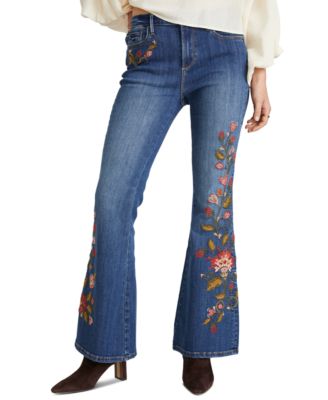 Women's Farrah Flare Embroidered Jeans
