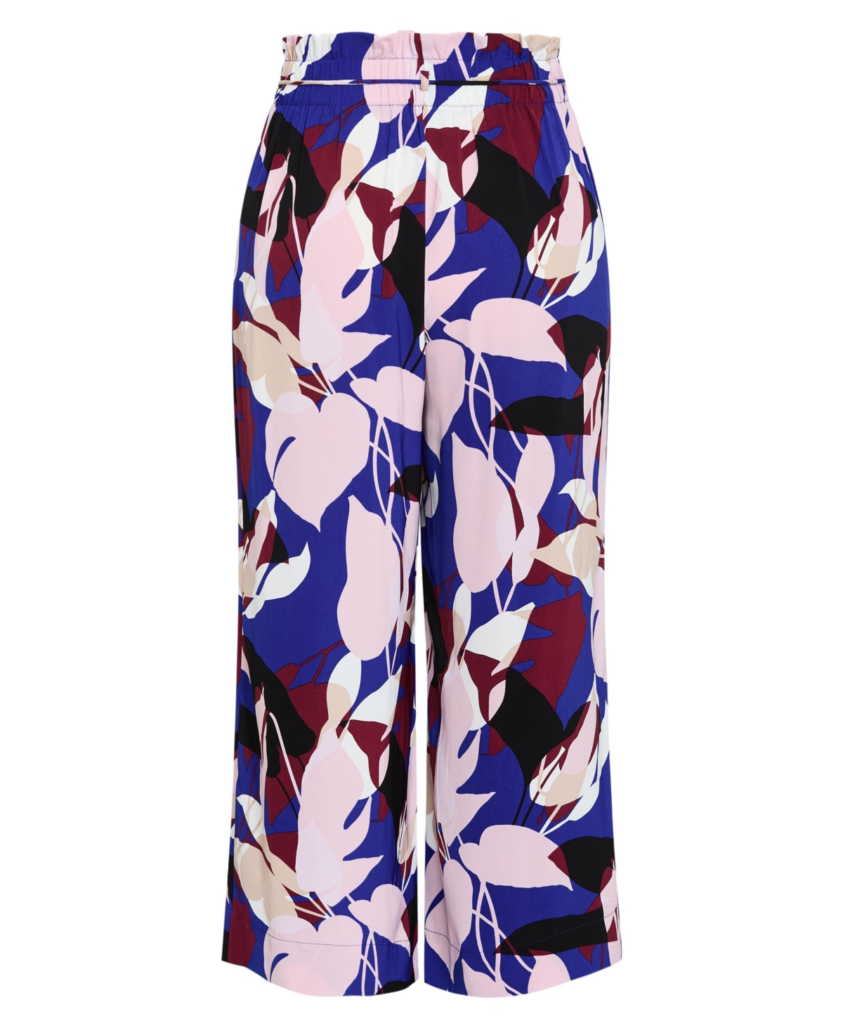 City Chic Plus Floral-Print High-Rise Wide-Leg Pants