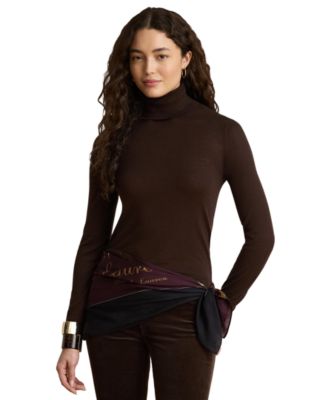 Women's Modal-Silk Blend Slim-Fit Turtleneck Sweater