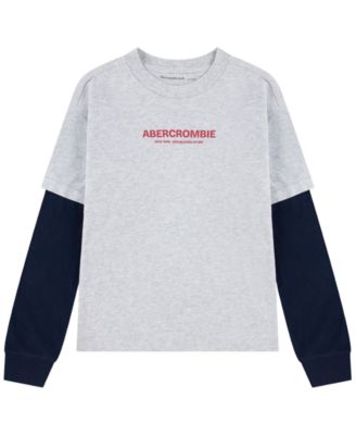 Boys' 5-18 Long-Sleeve Graphic Twofer T-Shirt