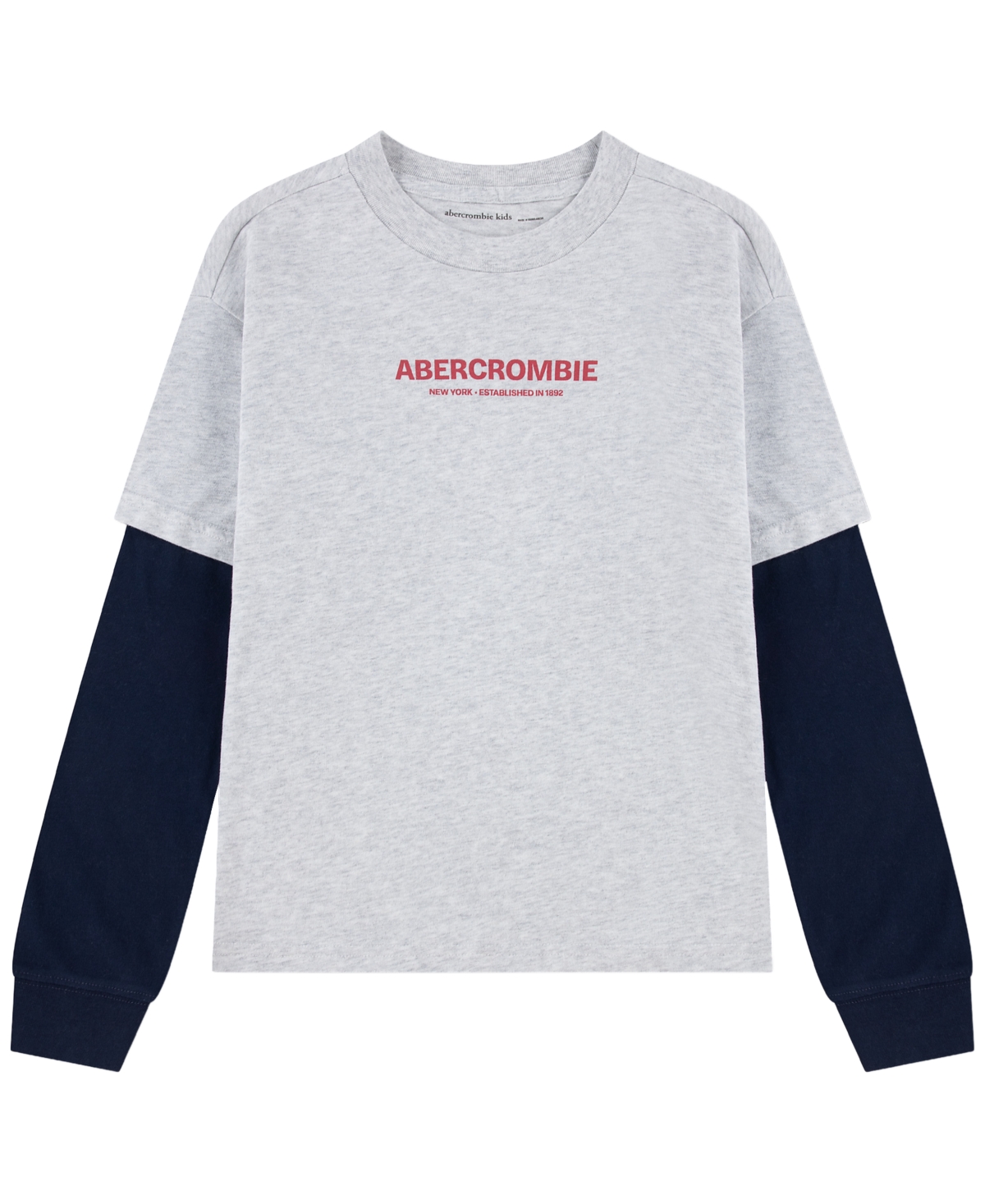 abercrombie kids Boys' 5-18 Long-Sleeve Graphic Twofer T-Shirt