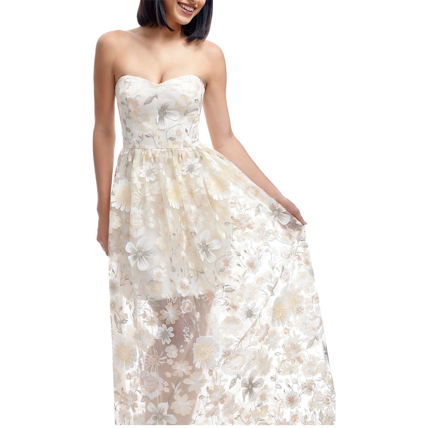 Women's Audrina Floral Strapless Gown
