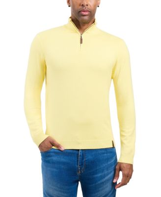 Men's SPRING + MERCER Quarter Zip Mock Neck Sweater