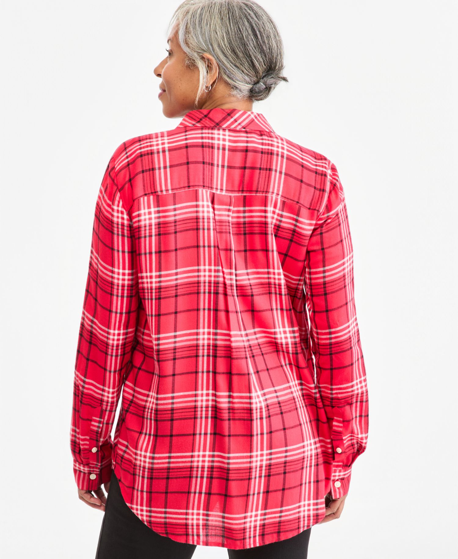 Women's Plaid Button-Up Perfect Shirt