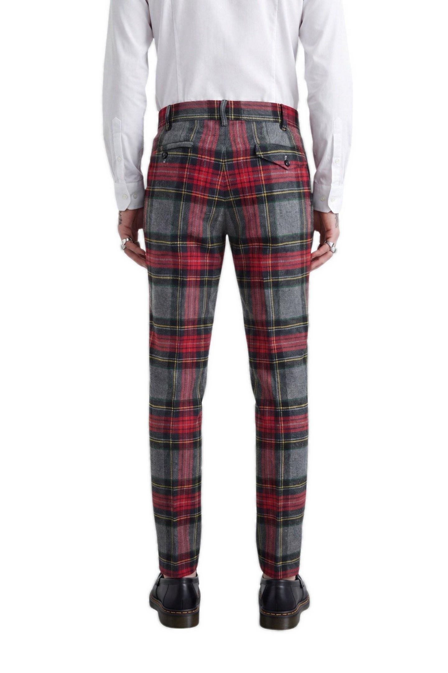Мужские брюки Twisted Tailor Cardosi Slim-Fit Tuxedo Wool Suit, цвет: Красный серый — фото 2