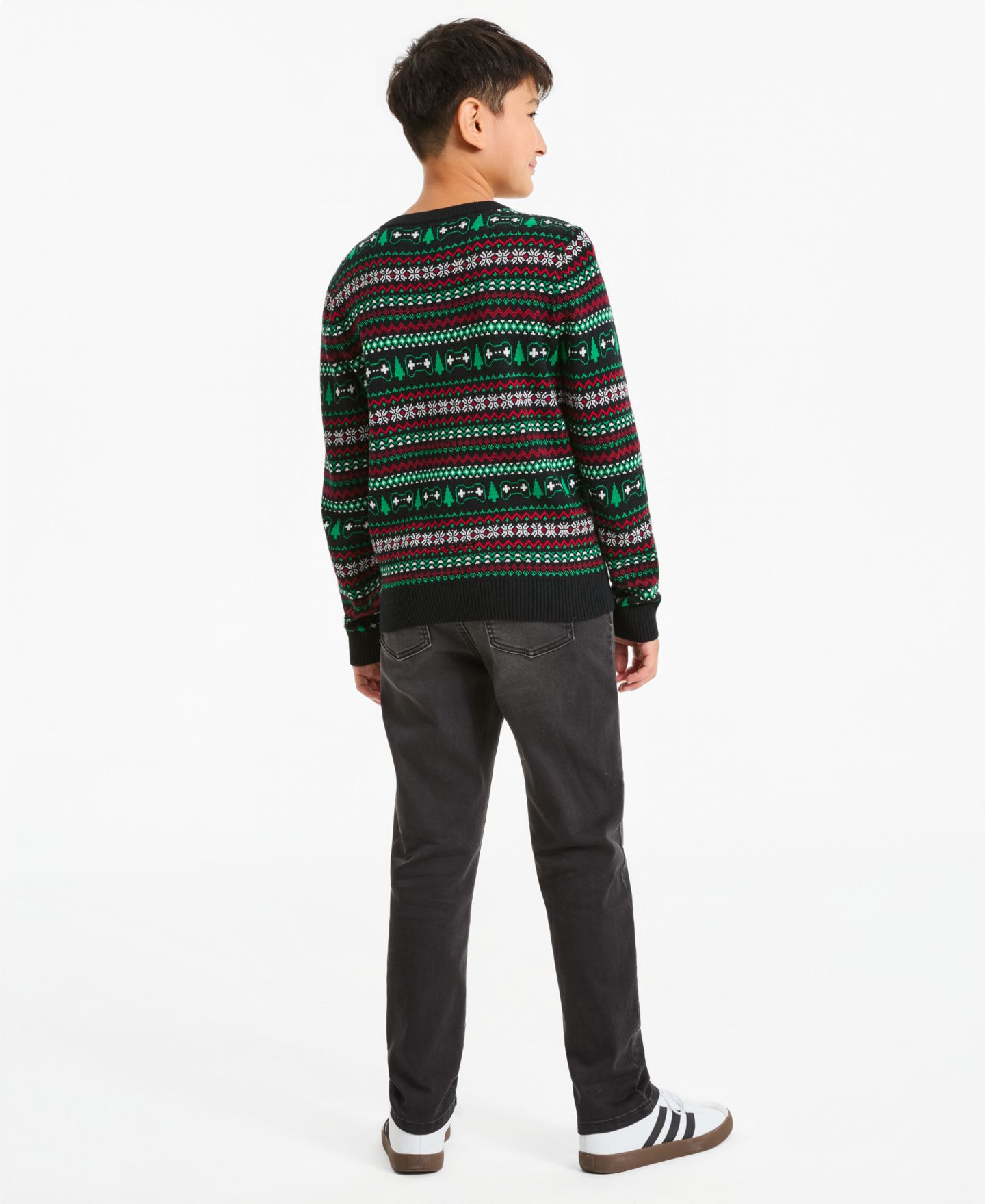 Свитер Epic Threads Long-Sleeve Holiday Cotton-Blend для мальчиков, цвет: Глубокий чёрный — фото 4