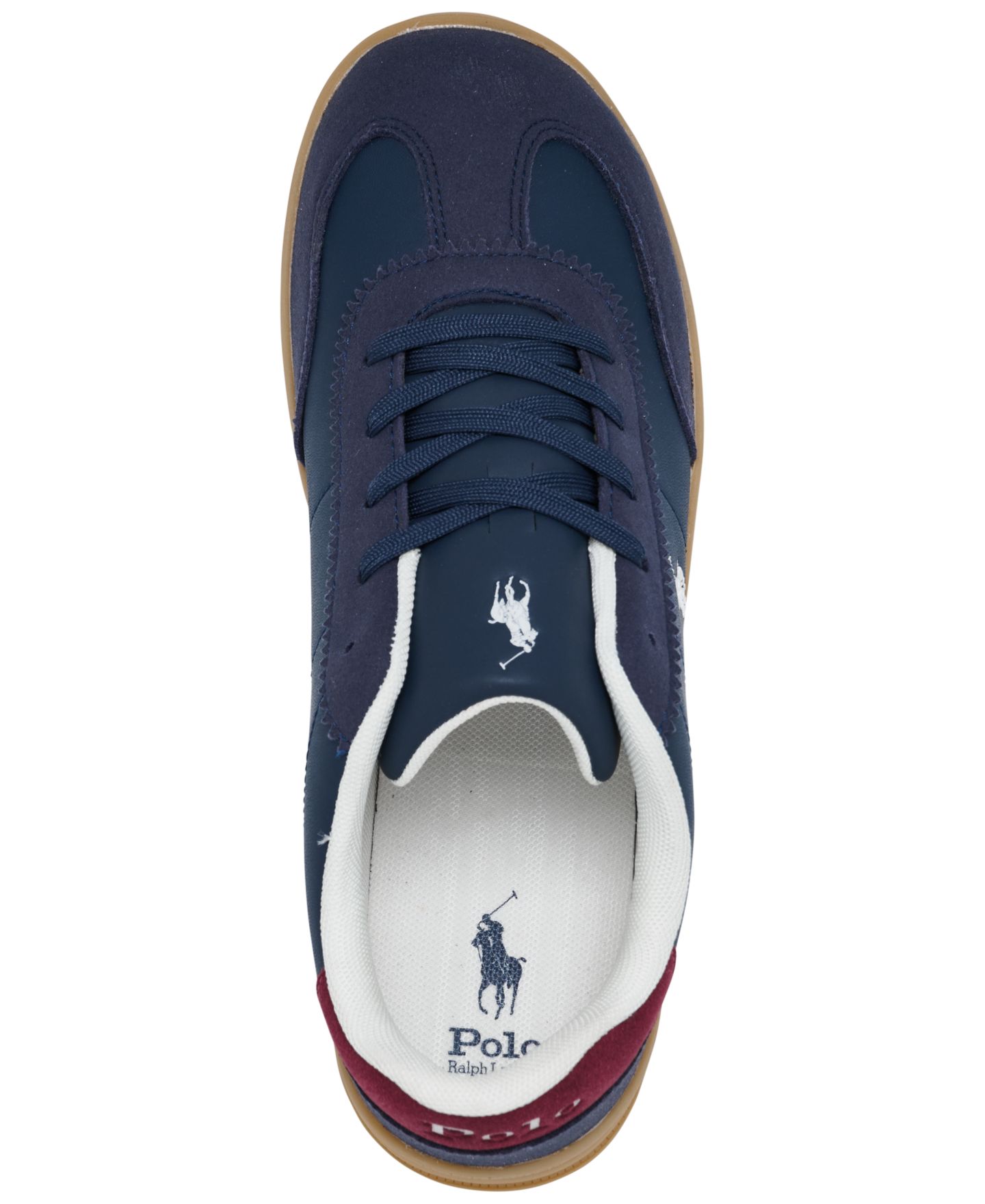 Детские кроссовки Polo Ralph Lauren Big Kids's Hollis Lifestyle, цвет: Чёрный / Малиновый — фото 15