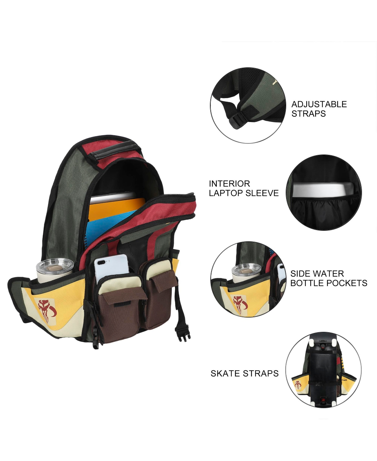 Star Wars: Episode Iv A New Hope Boba Fett 19 Inch Adult Utility Backpack