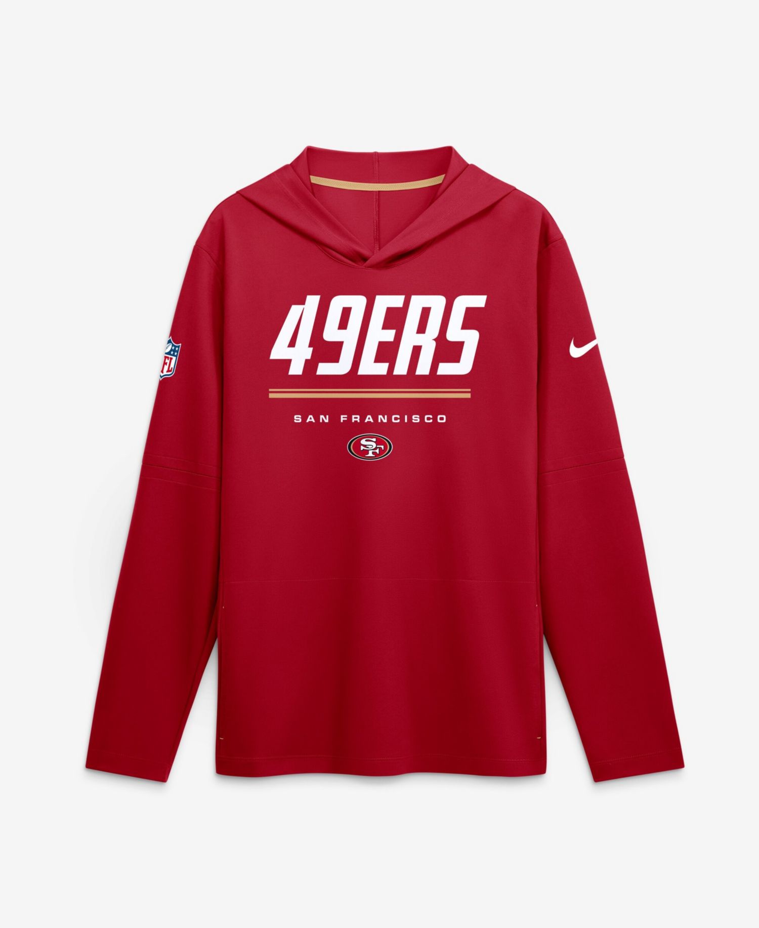 Men's Big & Tall San Francisco 49ers Sideline Game On Long-Sleeve Hooded Hoodie