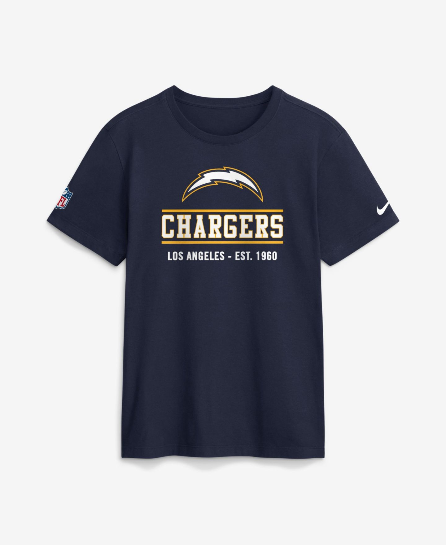 Мужская футболка Nike Los Angeles Chargers Sideline Alternate Final Sprint Crewneck — фото 1